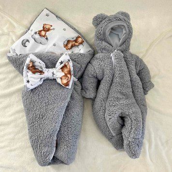Комплект дитячий теплий хутро тедді copy_1_19 фото